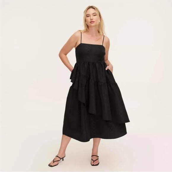 kate spade X Target Dresses & Skirts - Kate Spade X Target Tiered Ruffle Midi Tank Dress Black Medium NEW